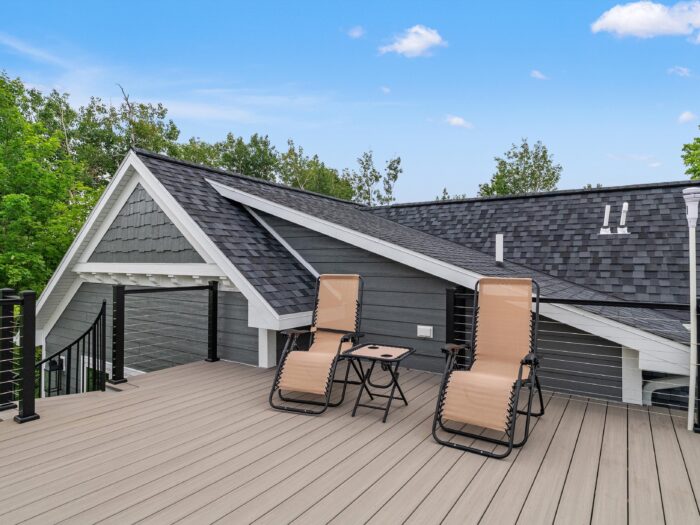 Van's Lumber custom built homes in Northeast Wisconsin exterior roof top deck