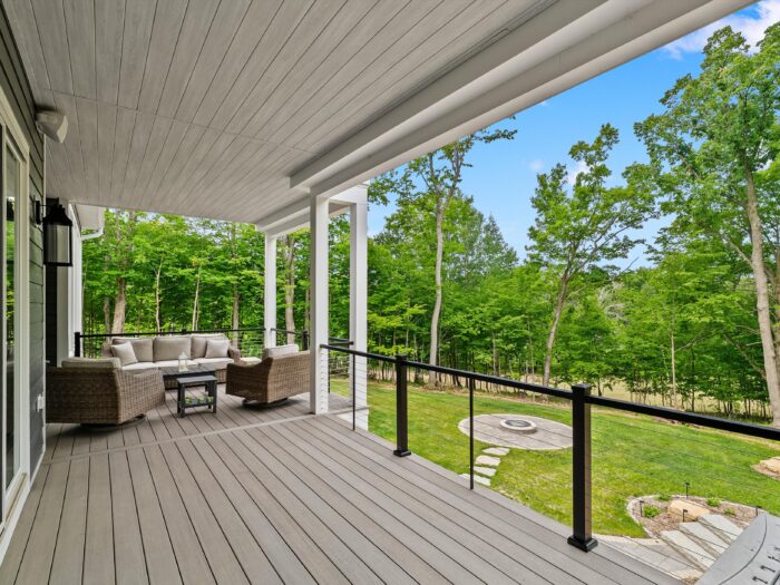 Van's Lumber custom built homes in Northeast Wisconsin interior exterior back porch