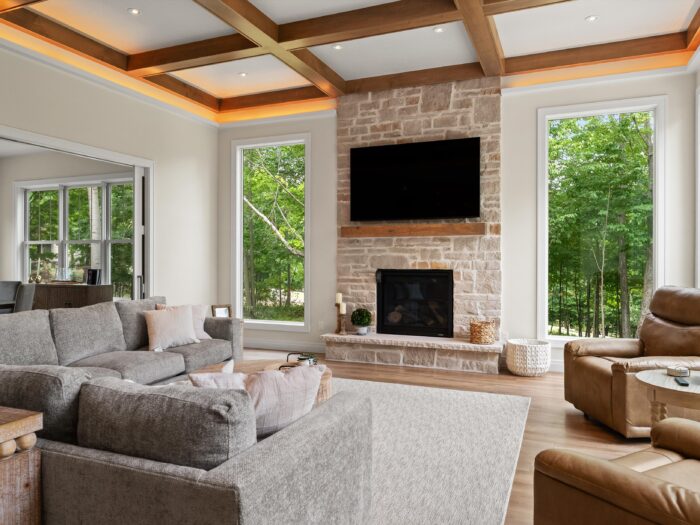 Van's Lumber custom built homes in Northeast Wisconsin interior living room