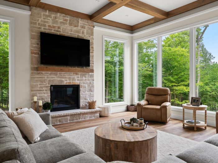 Van's Lumber custom built homes in Northeast Wisconsin interior living room