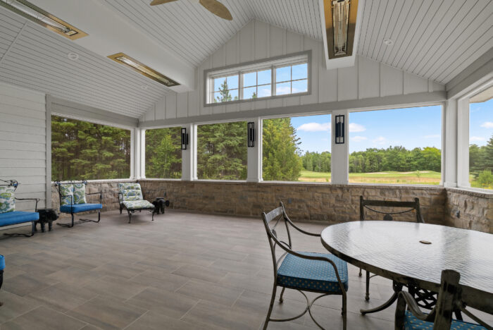 Van's Lumber custom built homes in Northeast Wisconsin interior sun room