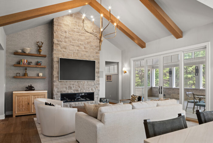 Van's Lumber custom built homes in Northeast Wisconsin interior great room