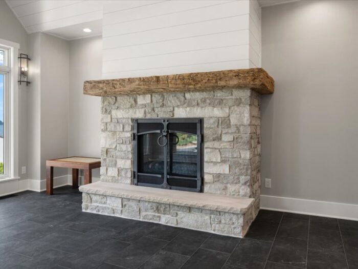 Van's Lumber custom built homes in Northeast Wisconsin interior fireplace