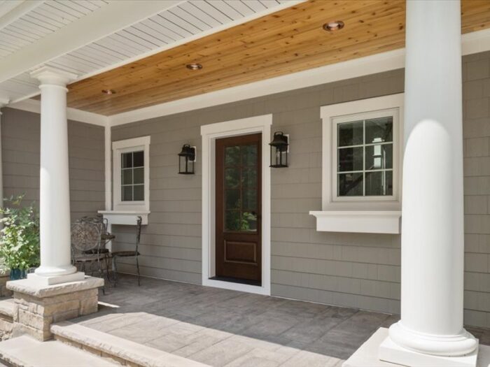 Van's Lumber custom built homes in Northeast Wisconsin exterior front door