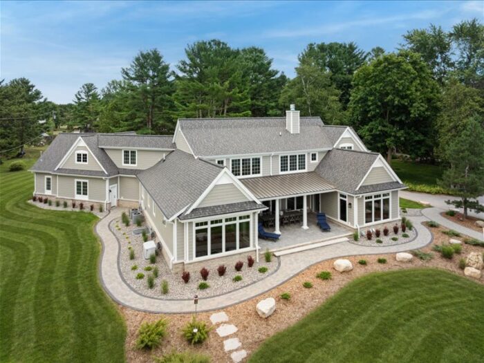 Van's Lumber custom built homes in Northeast Wisconsin exterior aerial drone shot