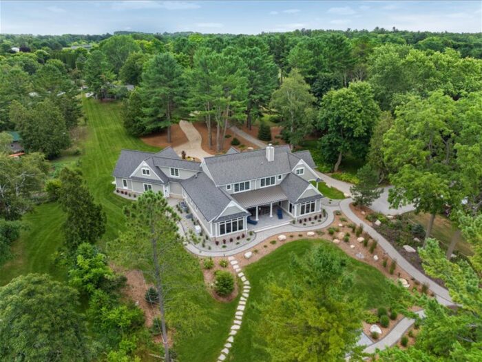 Van's Lumber custom built homes in Northeast Wisconsin exterior aerial drone shot