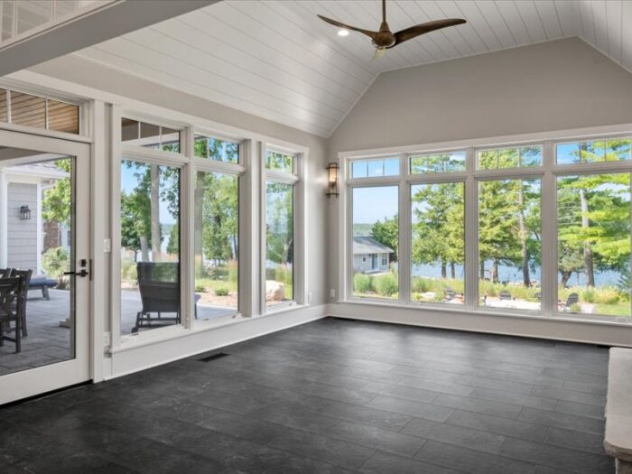Van's Lumber custom built homes in Northeast Wisconsin interior sunroom