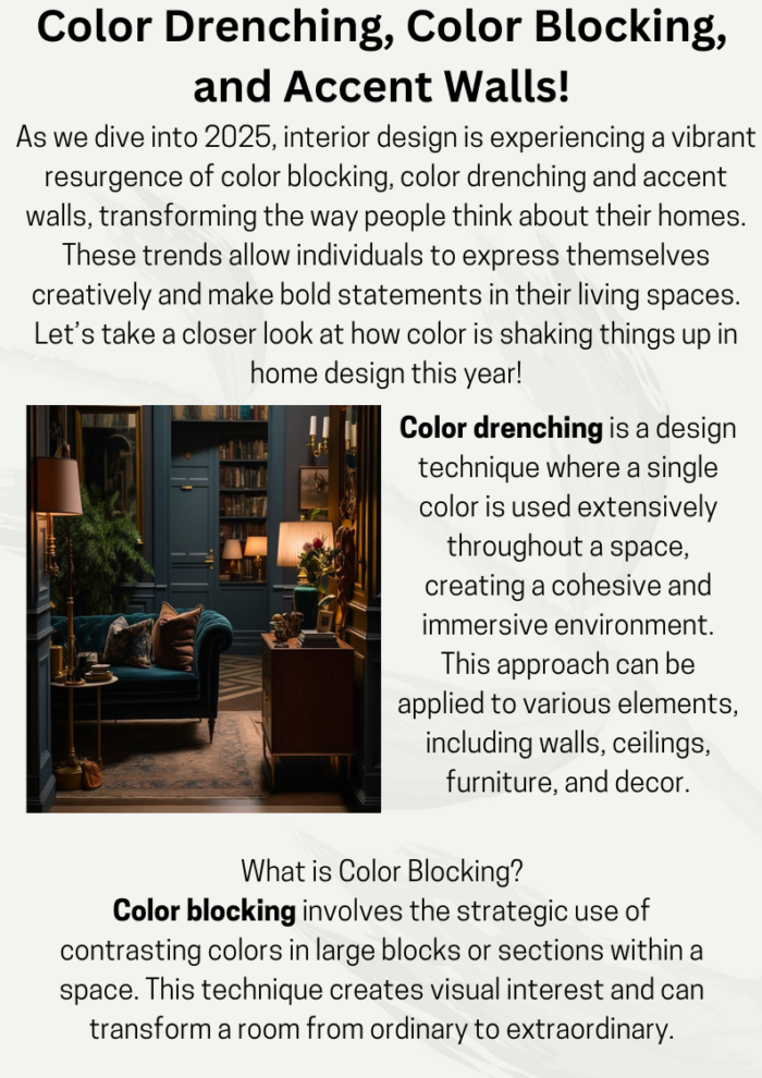 Document explaining Color blocking and drenching