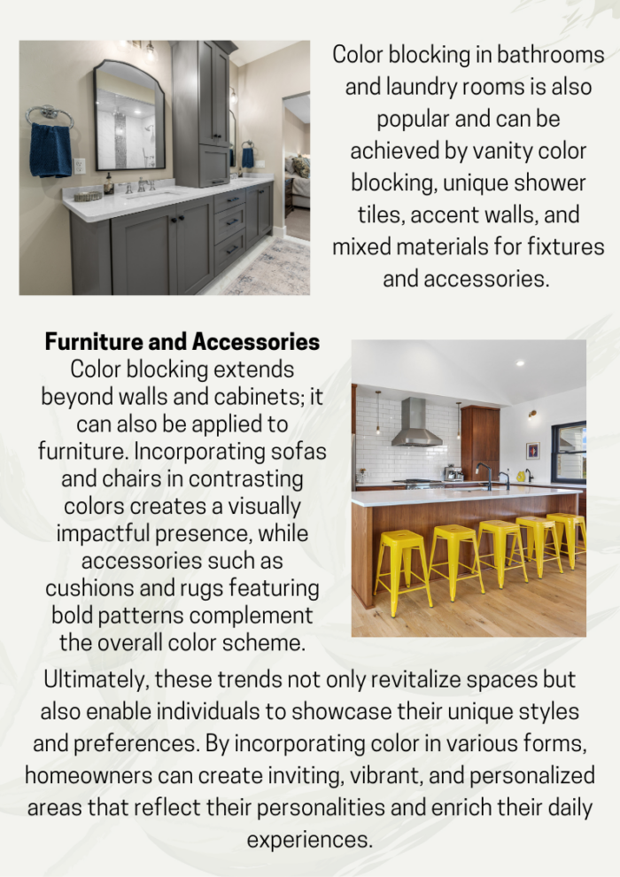 Document explaining Color blocking and drenching