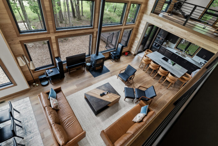 The Glass Pines Kitchen & Living Room